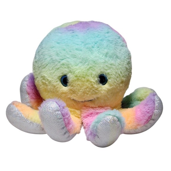 The Petting Zoo Ombrez Octopus Stuffed Animal Plush Rainbow Toy Kids Oce… - Picture 1 of 10